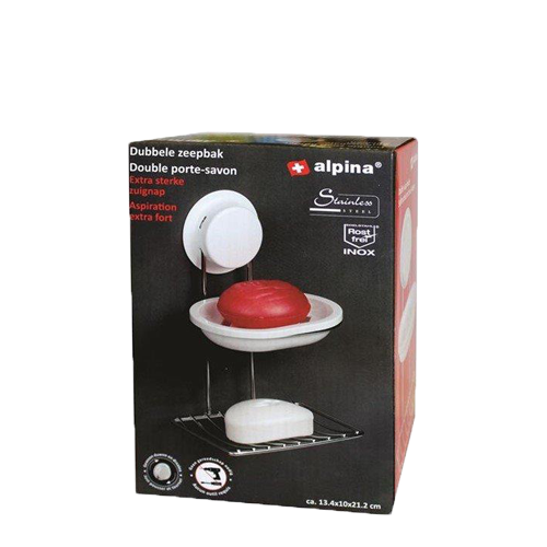 Držač sapuna dvostruki alpina 13,4cmx10cmx21,2cm