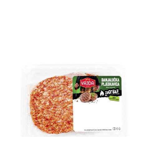 Pljeskavica banjalučka 450g kg=6,64€ mpc 02.05.=2,99€